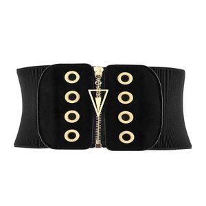 NEW Black Wide Elastic Fashion Waist Belt